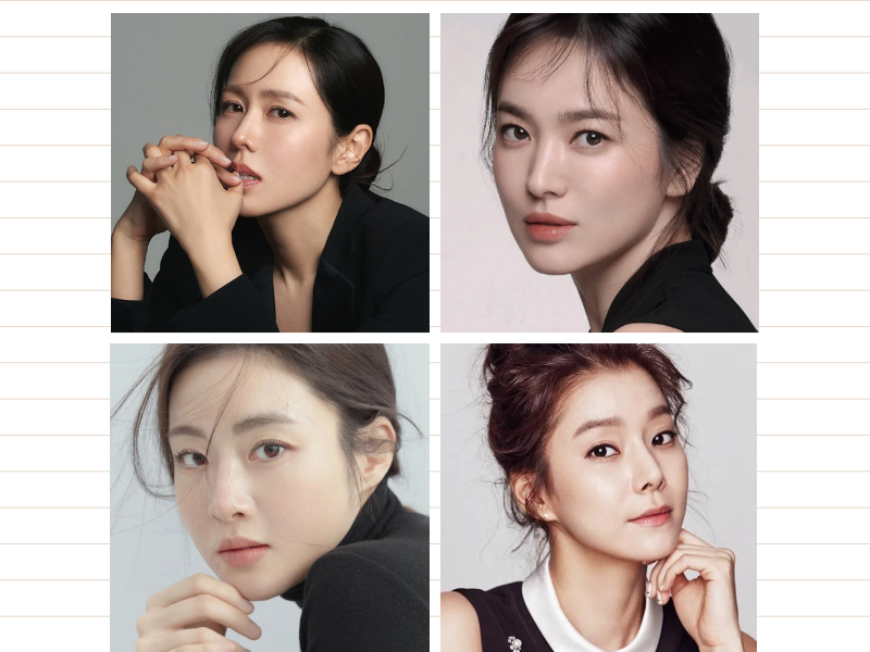 현빈과 결혼한 손예진, 그리고 현빈과 열애설이 났던 여자 연예인 송혜교, 강소라, 황지현의 사진