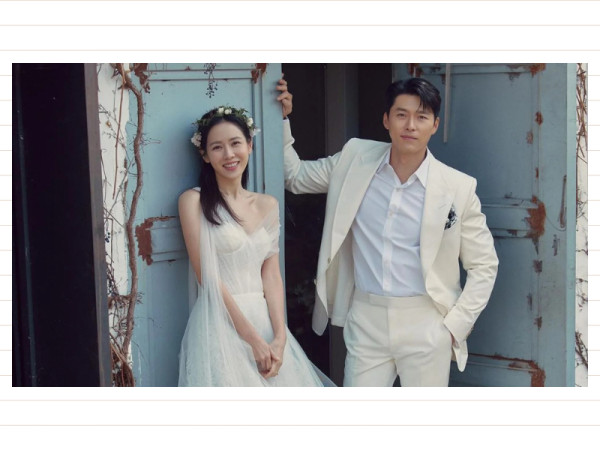 배우 손예진과 현빈의 결혼식, 갑목 여성과 신금 남성의 인연을 보여주는 사진
